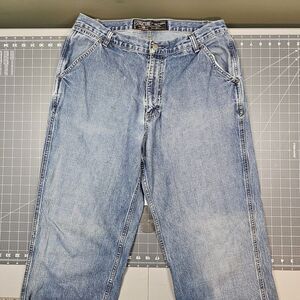 Vintage Structure Jeans Mens 34x34 90s Wide Leg Skater Baggy Grunge Streetwear